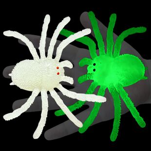 软胶仿真夜光蜘蛛儿童早教玩具园艺造景装 饰发光昆虫动物模型摆件