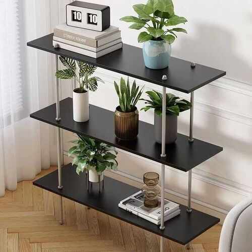 2024新款花架子客厅落地式置物架多层不锈钢展示架边几阳台储物架