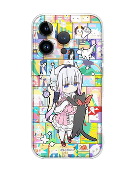 olioni 康娜小林家的龙女仆小众不撞款苹果手机壳满印全包iphone16promax/16/15/14/13精孔双层IMD防摔可挂绳