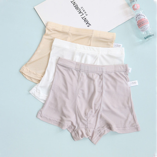 真丝内裤中小儿童桑蚕丝平角裤男孩全真丝透气舒适健康宝宝小内裤