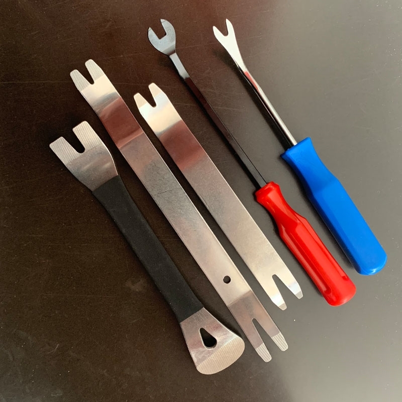 拆汽车门玻璃压条撬板 内饰卡扣胶扣铁翘板 起子卡钳汽修钣金工具