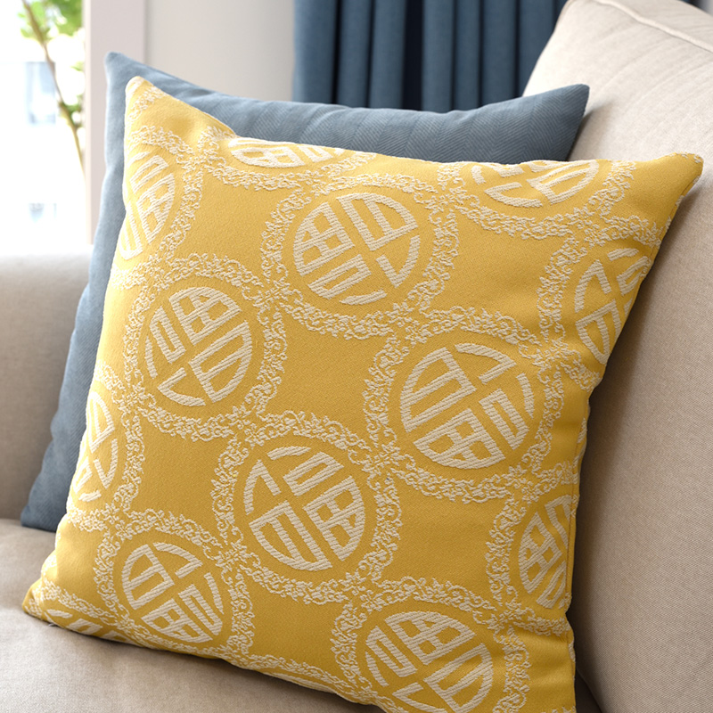 中式客厅沙发靠垫双面花型抱枕套