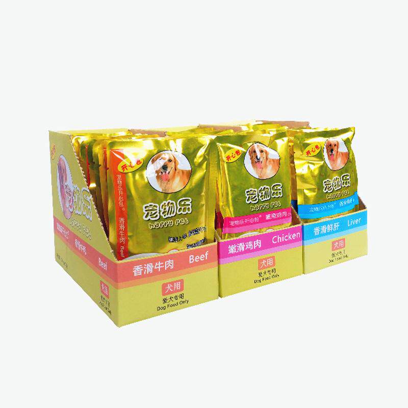 宠物乐嫩滑鸡肉牛肉味100g*12包3种口味开心包狗营养罐头狗狗爆款