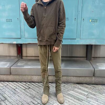 高街3rd半拉链长袖连帽卫衣