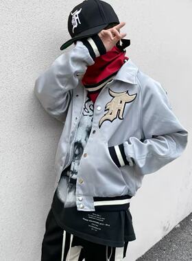高街FOG第五季5th勋章夹克 银色贴布刺绣棒球服 F.OG短款外套