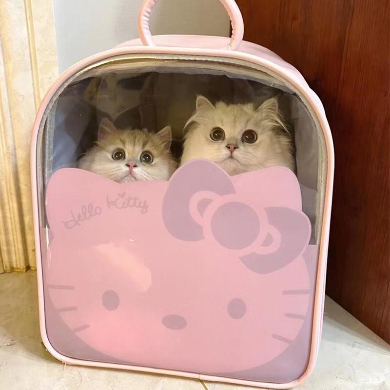 可爱HelloKitty猫包外出便携大容量双肩包猫咪航空箱露头宠物用品