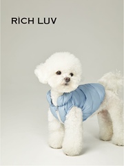 RichLuv小型宠物狗狗90鸭绒羽绒服背心带牵引扣保暖