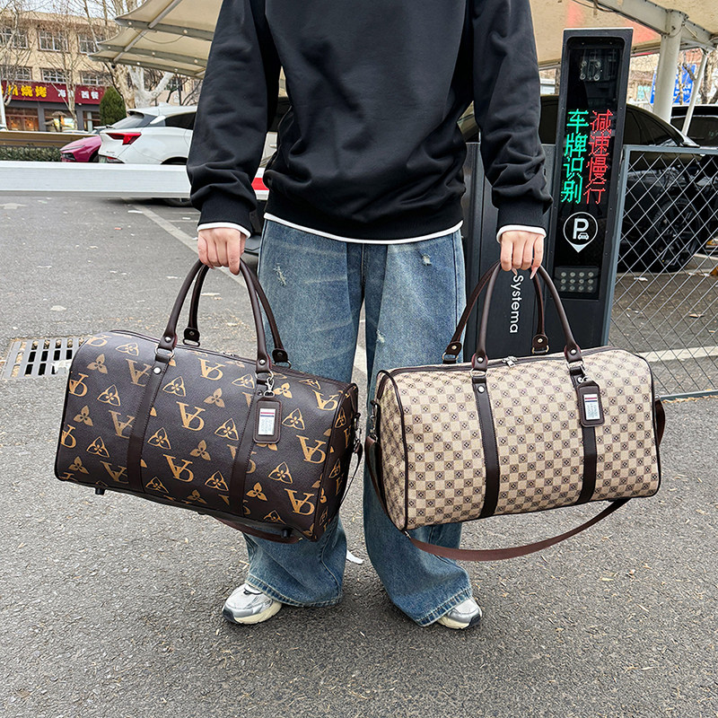 新款印花手提旅行包长短途大容量旅游登机包商务出差男女款健身包