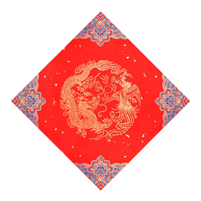 安徽泾县福字斗方春联纸