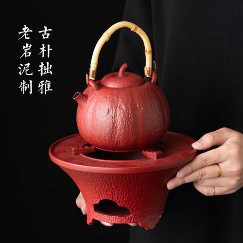 围炉煮茶挂钩煮茶炉茶壶户外烧炭烧水提梁壶家用故宫高档功夫茶具