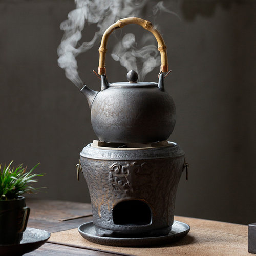 炭炉碳炉茶炉陶炉 炭火煮茶炉 围炉煮茶 老式煮茶器 提梁壶酒精炉