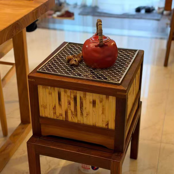 围炉煮茶炉炭炉竹木火钵多功能烧烤炉茶室氛围家用秋冬取暖烤火炉
