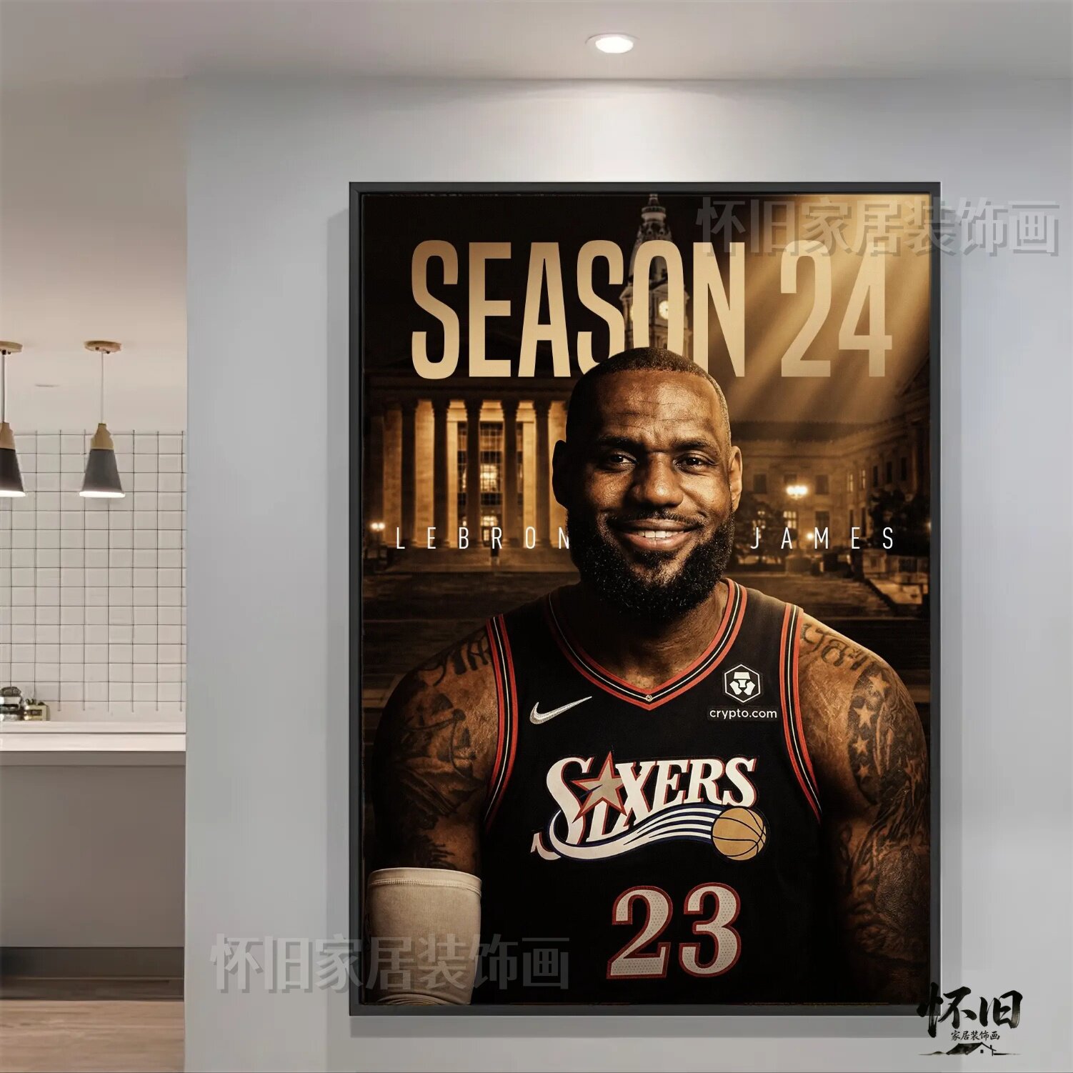 2026NBA詹姆斯冲冠加盟费现代装饰画