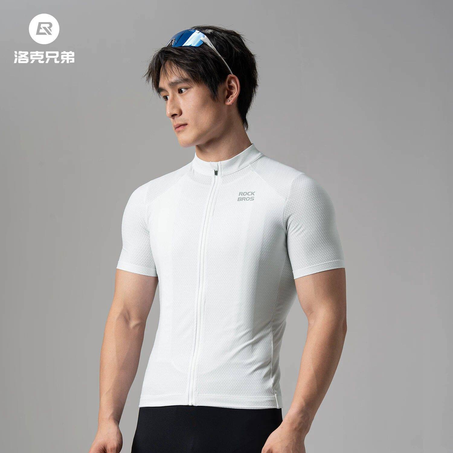 洛克兄弟夏季男透气二合一骑行服