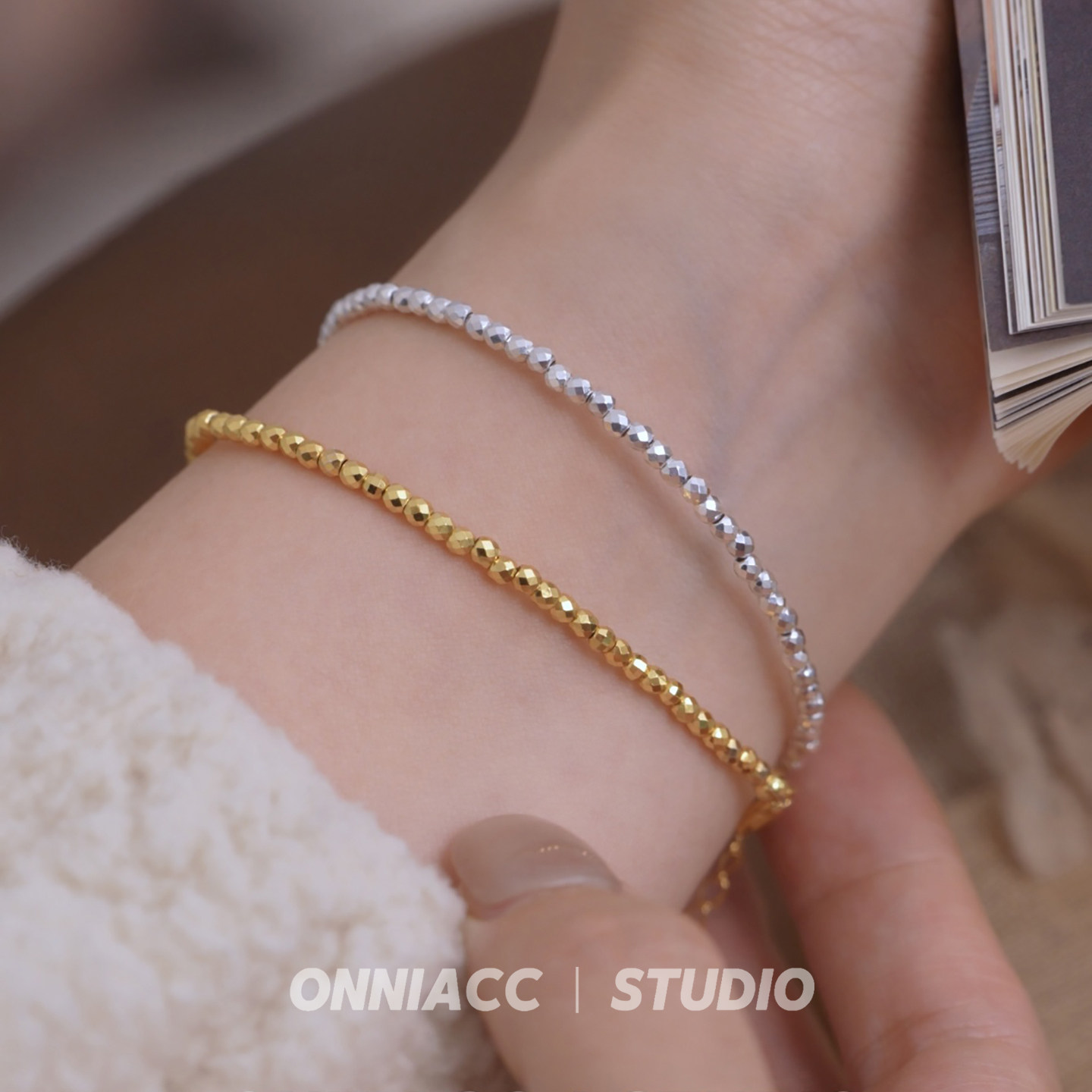 碎银子圆球手链女纯银手饰弹力绳精致高级感轻奢小众2026年新款,饰品/流行首饰/时尚饰品新,银饰手链,淘宝优惠券,粉丝福利购,淘宝优惠卷