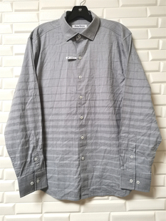 外贸BAHAMA巴哈马灰格男士美式休闲宽松长袖衬衫ST325085大码男装