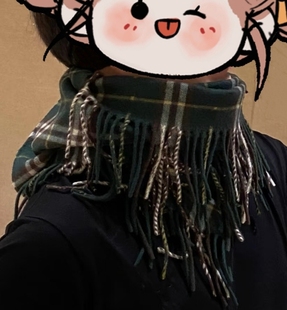 高品质围巾女秋冬新款羊绒披肩金婧同款格子英伦流苏围脖多色