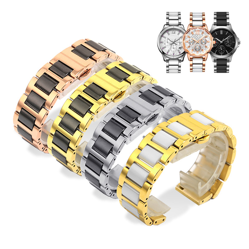 代用卡西欧女士表链SHE-4541/4533/LTP-V300/1391精钢陶瓷手表带