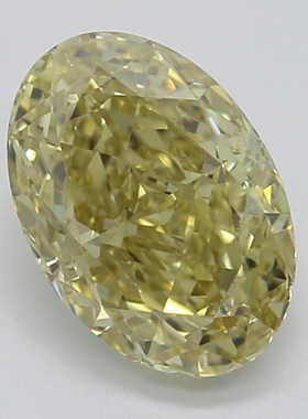 CY宝饰 GIA彩钻0.80克拉中彩黄色FBY / VS1椭圆形裸钻裸石