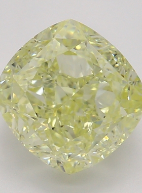 CY宝饰 GIA彩钻1.51克拉中彩黄色FY / VS1枕形裸钻裸石NONE