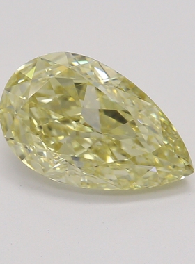 CY宝饰 GIA彩钻1.03克拉中彩黄色FY / VVS2梨形水滴形裸钻裸石