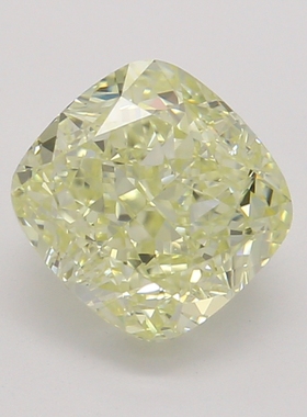 CY宝饰 GIA彩钻1.01克拉浅彩黄色FLY / VVS2枕形裸钻裸石