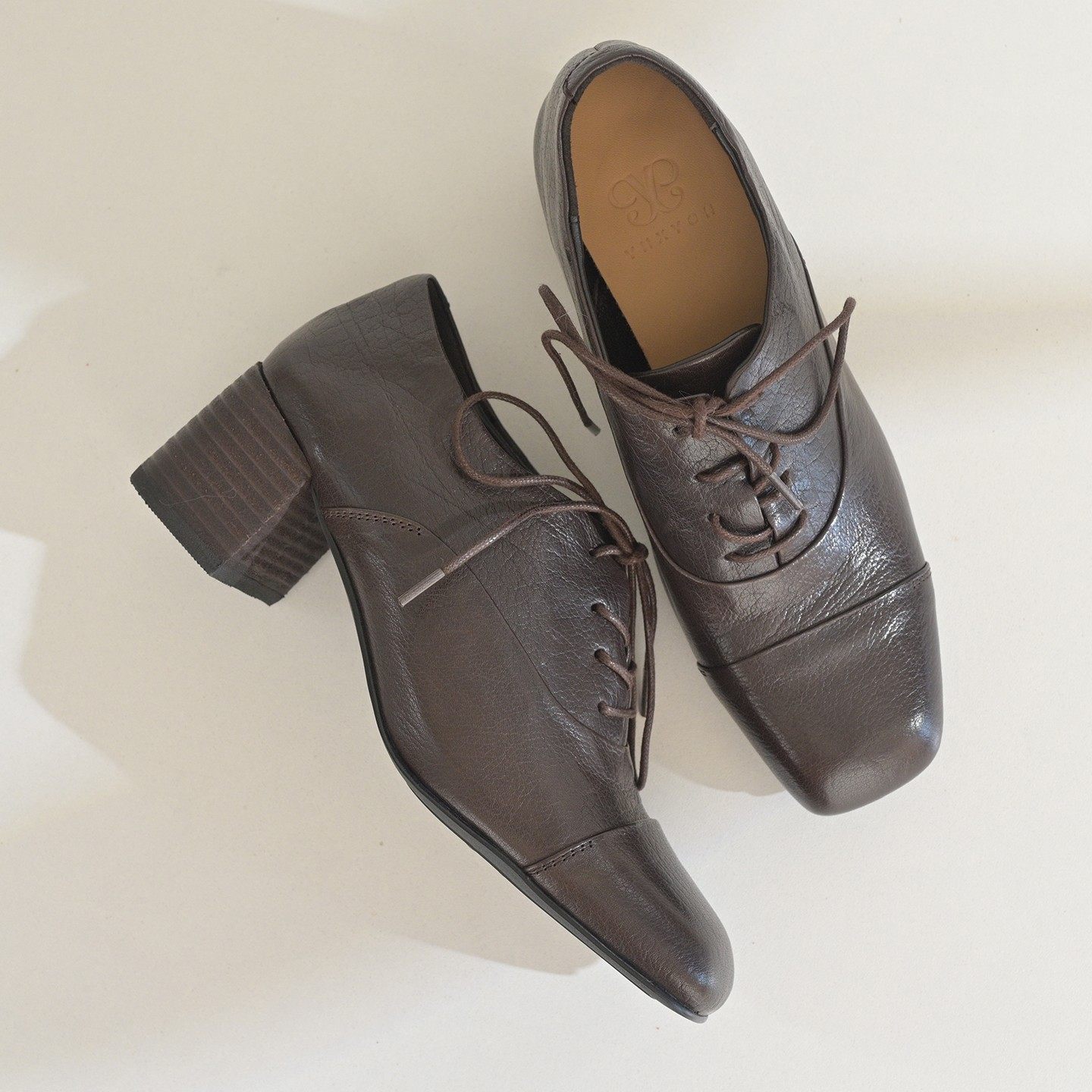 步享头层胎牛皮深口单鞋女软底英伦风小皮鞋方头粗跟中跟真皮系带,女鞋,深口单鞋,淘宝优惠券,粉丝福利购,淘宝优惠卷