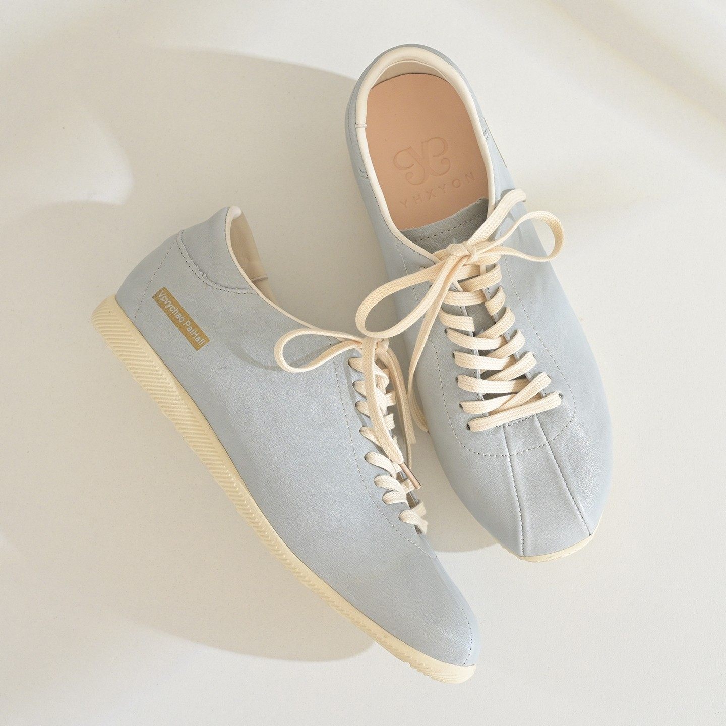 步享~马皮系带休闲德训鞋女蓝色韩版圆头平底真皮小白鞋深口单鞋,女鞋,德训鞋,淘宝优惠券,粉丝福利购,淘宝优惠卷