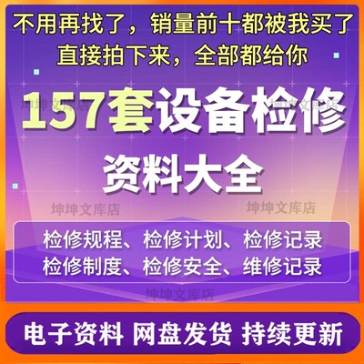 企业公司工厂车间设备检修规程保养计划记录表格维修管理制度资料