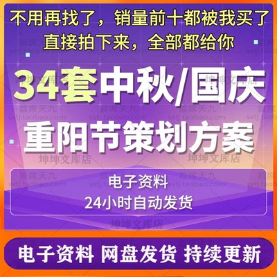 中秋节国庆节重阳节活动策划方案案例PPT模板品牌营销推广2026