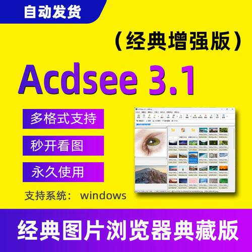 acdsee软件3.1版图片浏览器照片查看软件相片管理整理看图工具