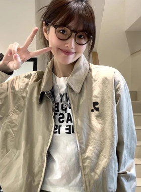 【韩国购】Restandretion复古双面穿夹克外套女格纹拼色上衣