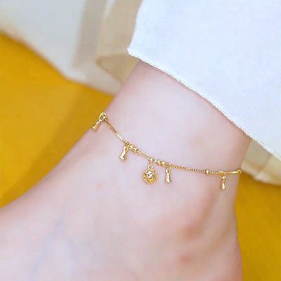 古风温婉百搭气质配饰小众设计感新款不掉色防过敏一帆风顺脚链潮