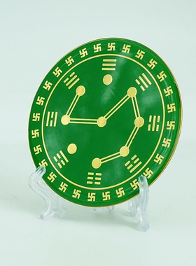 8厘米双面万字万缘和合九星先天后天八卦盘红绿黄黑白