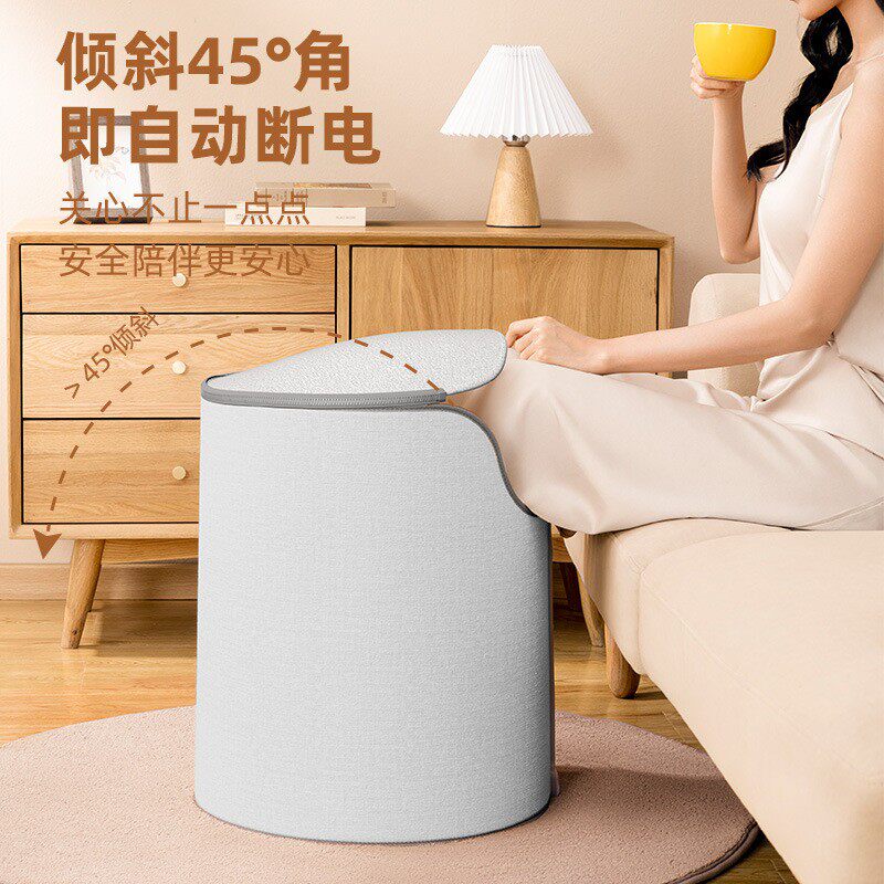 110V出口台湾桌下取暖器家用办公室带盖暖脚垫暖脚神器圆形暖脚宝