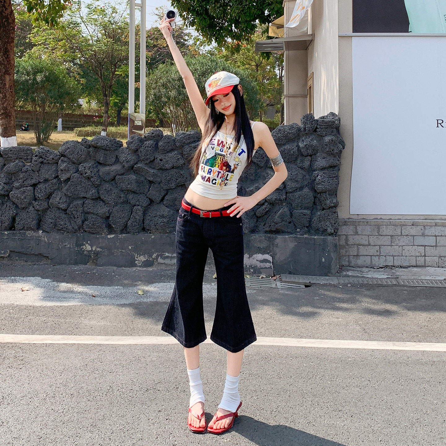 26thootd!|夏季显瘦美式微喇