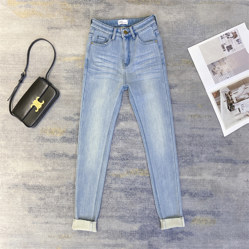 25冬季新款加绒显瘦时尚女牛仔裤