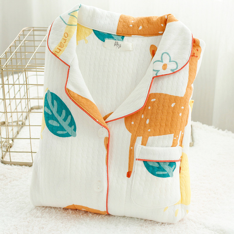 月子服秋冬季纯棉产后孕妇睡衣春秋10月份11哺乳12秋季产妇家居服