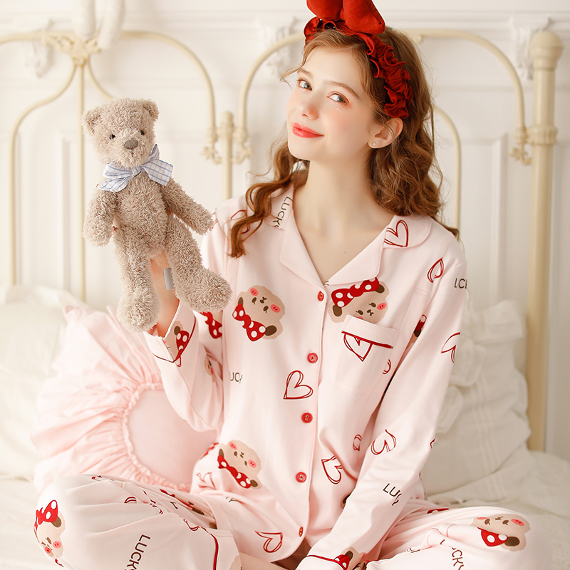 月子服春秋纯棉产後孕妇睡衣女夏季薄款怀孕期产妇哺乳家居服套装