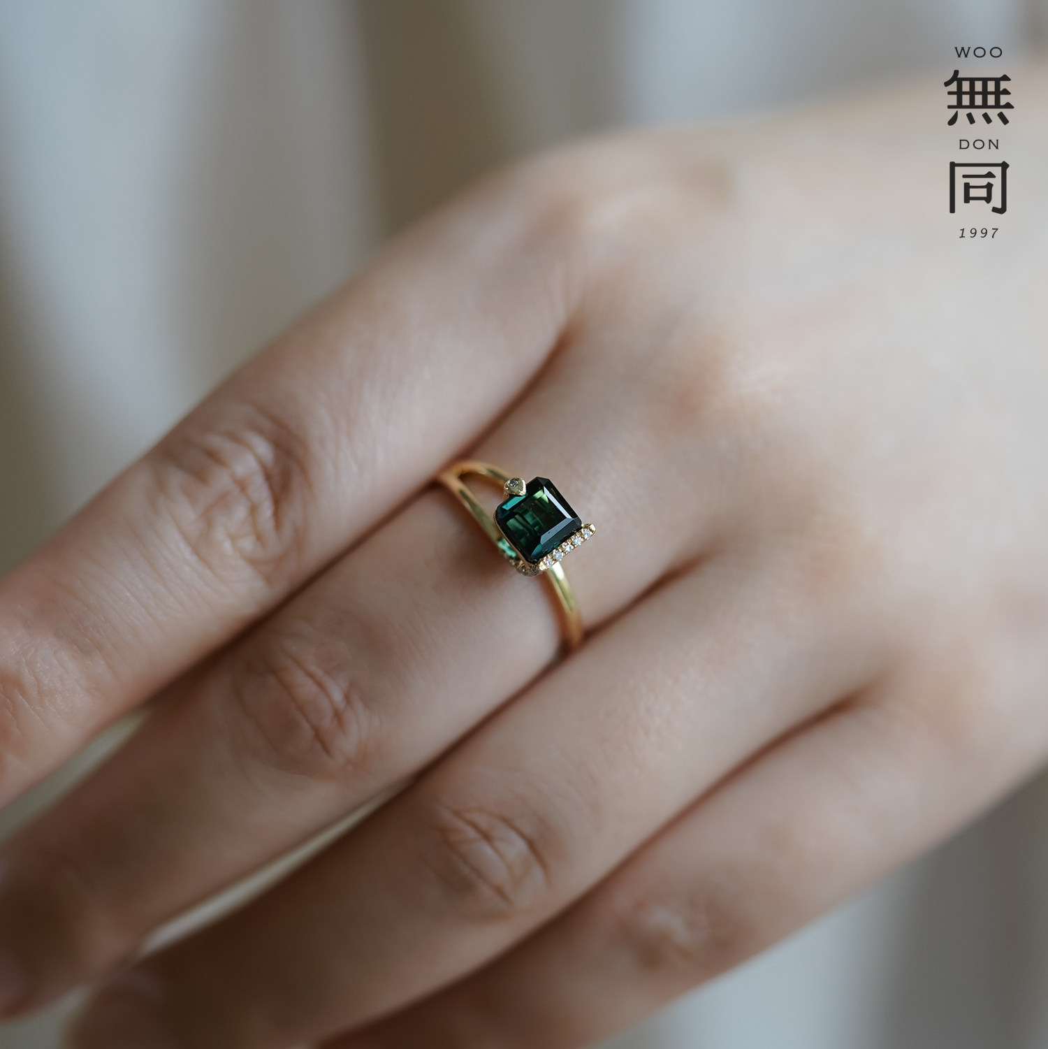 无同设计 IT BAG 天然碧玺包包k金钻石戒指
