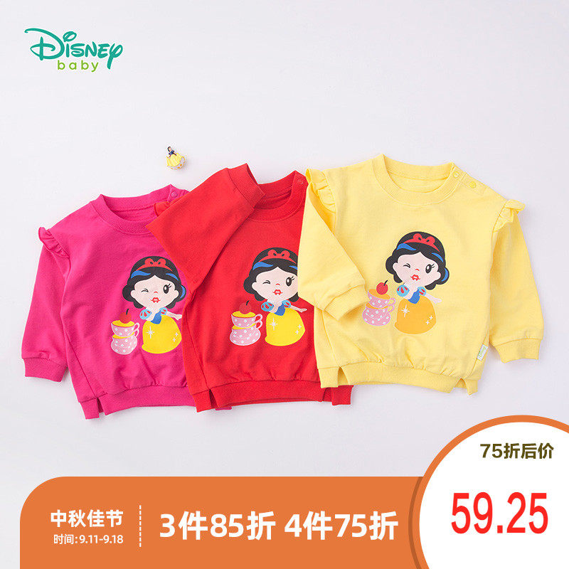 迪士尼童装宝宝衣服卡通白雪公主2019秋装新款荷叶边休闲纯棉卫衣|ruв категории Детская одежда, свитер/свитер - от Buy2taobao.com для оказания профессиональной услуги покупки агента Taobao