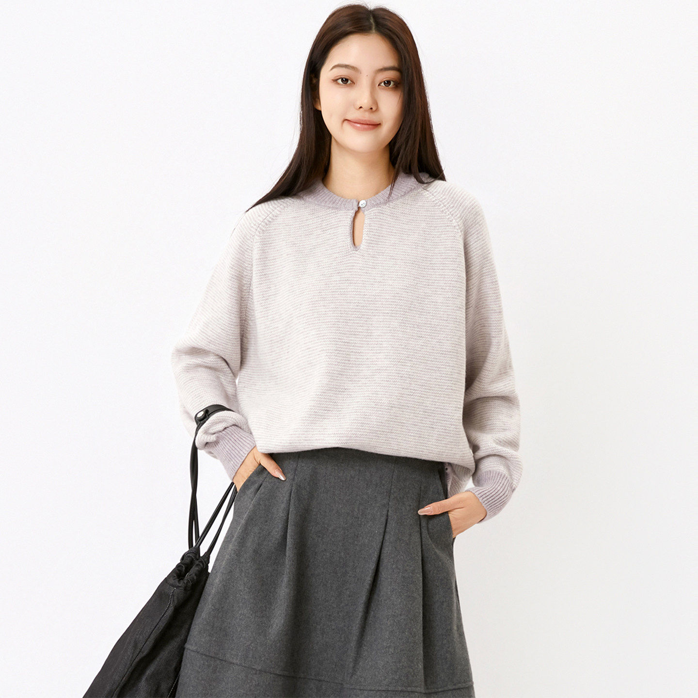 芭依璐2026春装新款毛衣针织衫韩版百搭拼接女羊毛衫打底衫上衣女,女装/女士精品,毛针织衫,淘宝优惠券,粉丝福利购,淘宝优惠卷