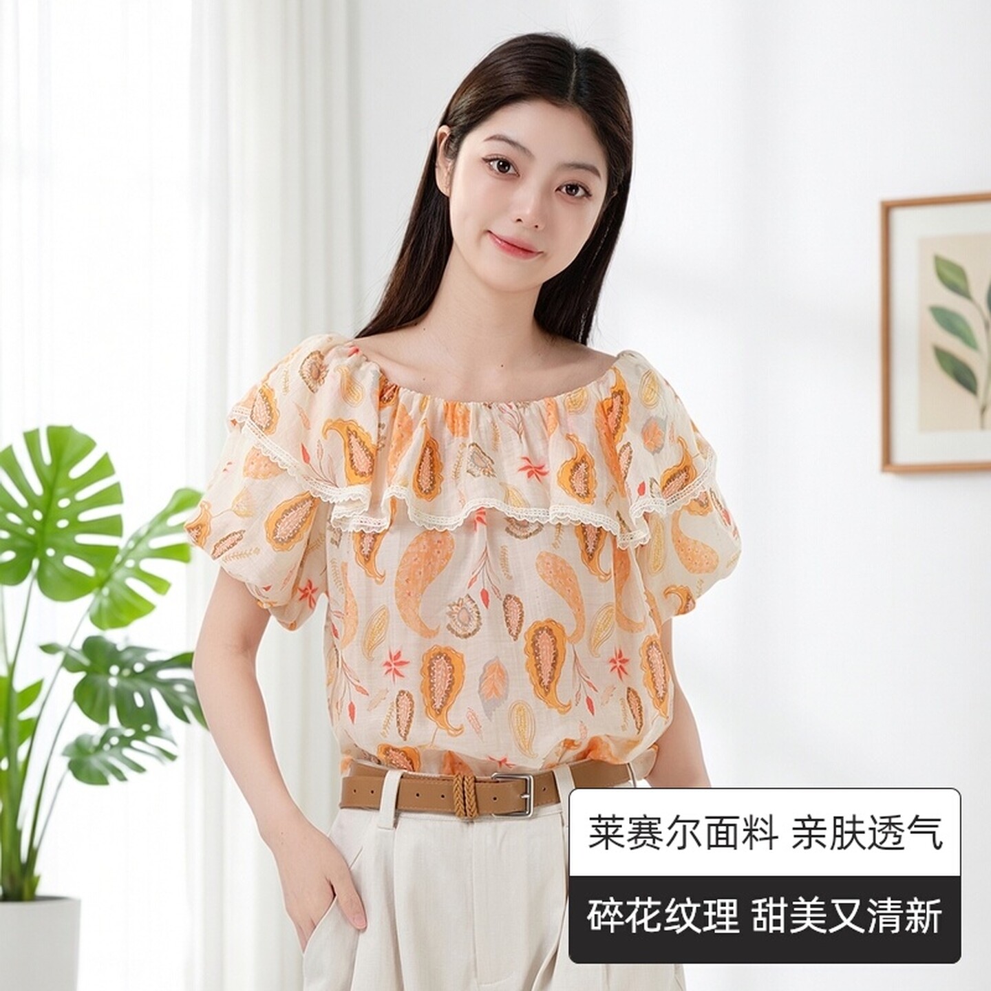 芭依璐时尚百搭显瘦碎花衬衫女短袖2026新款韩版甜美穿搭仙女上衣