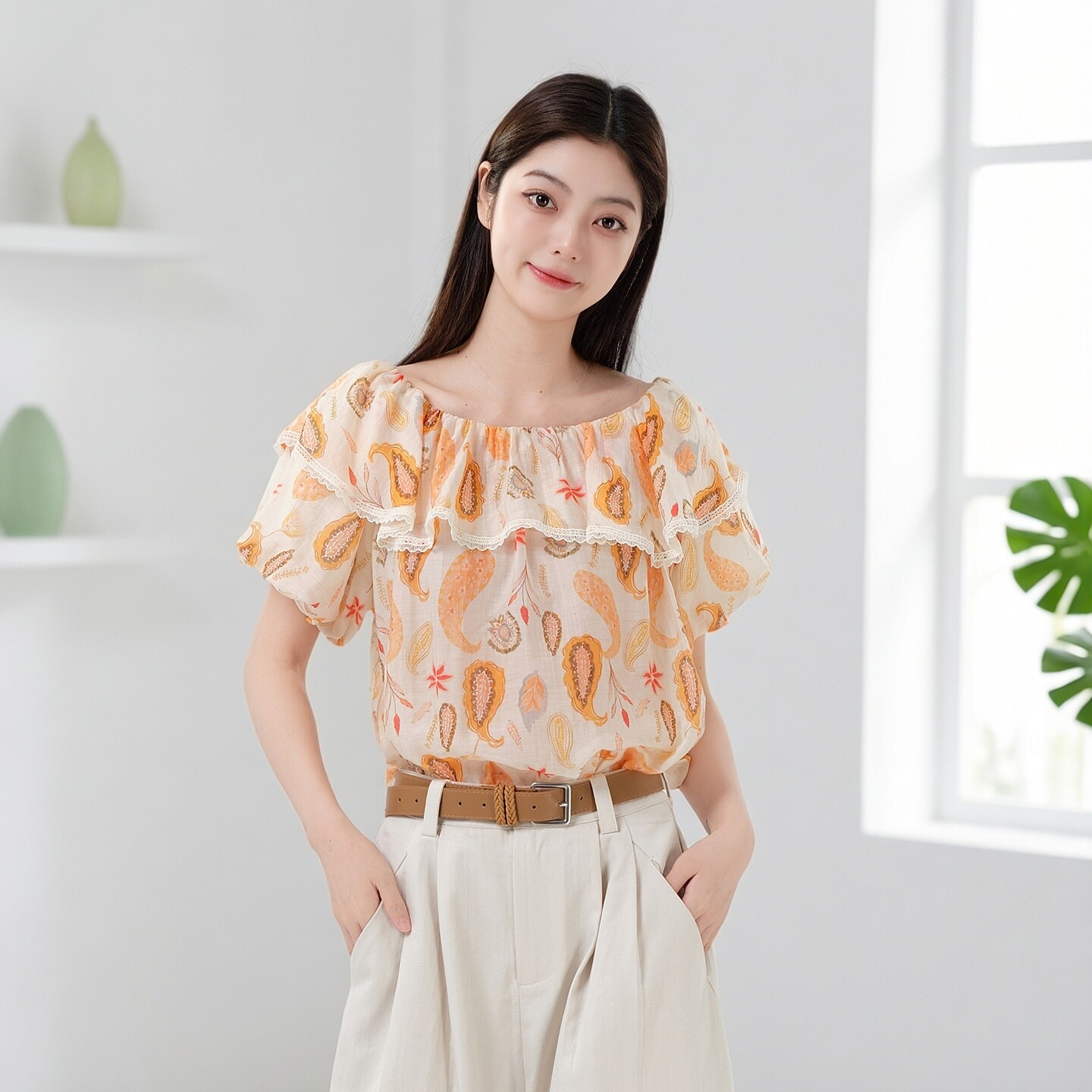 芭依璐时尚百搭显瘦碎花衬衫女短袖2026新款韩版甜美穿搭仙女上衣