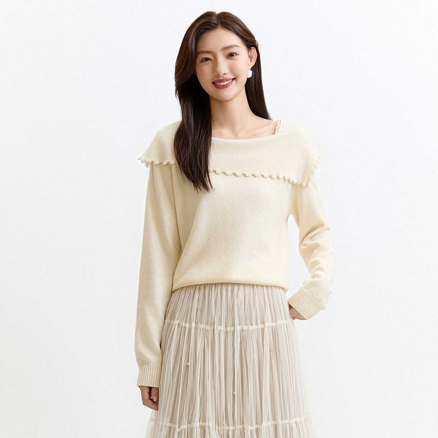 芭依璐羊毛针织衫女秋冬显瘦
