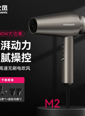 火之凤吹风机M2理发店发型师家庭专用大功率大风速干高速无刷风筒