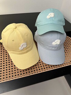 时尚 新款 字母棒球帽女休闲显脸小多巴胺鸭舌帽子 春夏季 夏日薄荷
