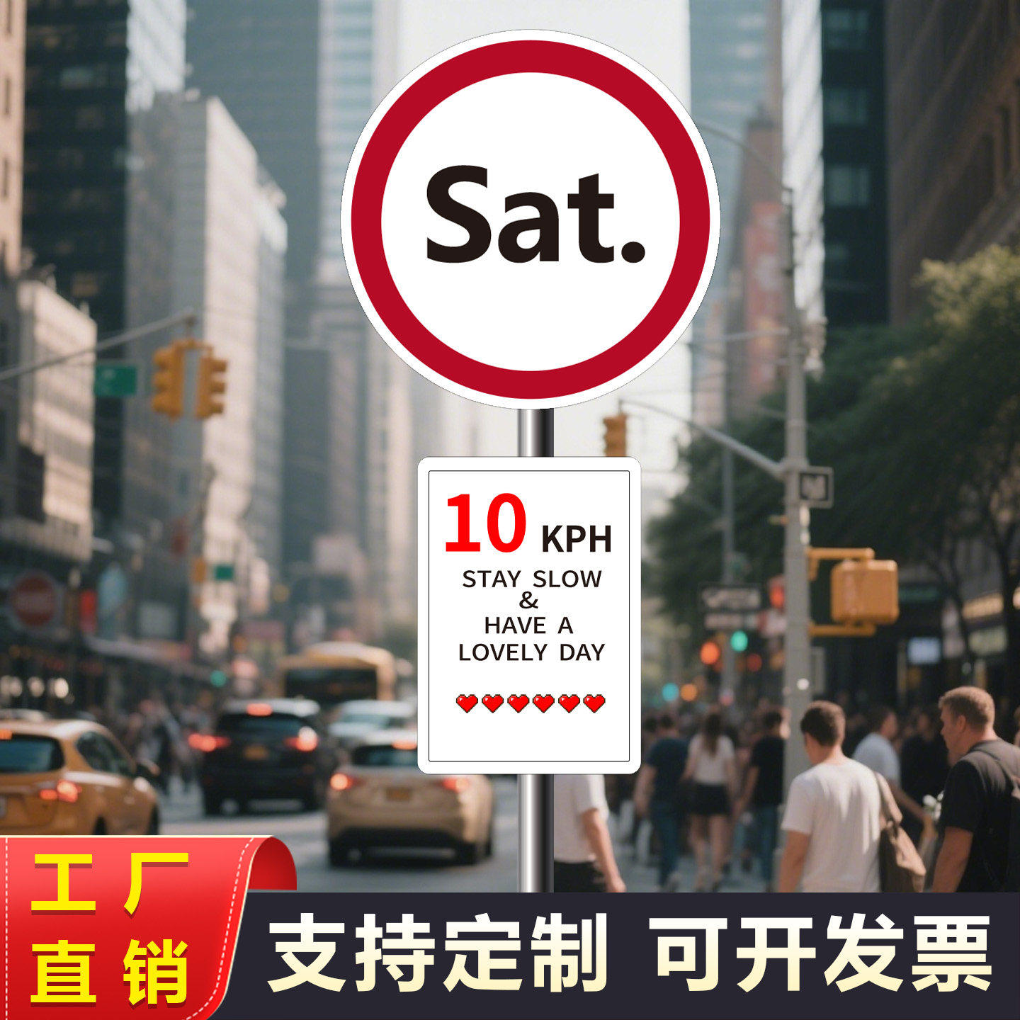 美式户外路牌定制网红打卡图片