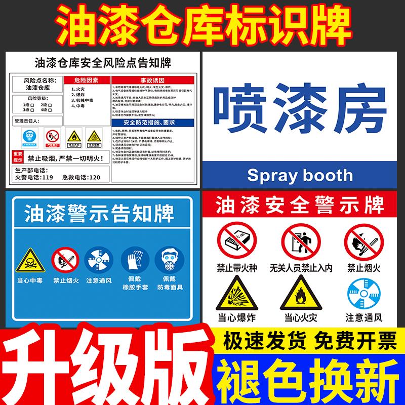 喷漆房安全标识牌油调间仓