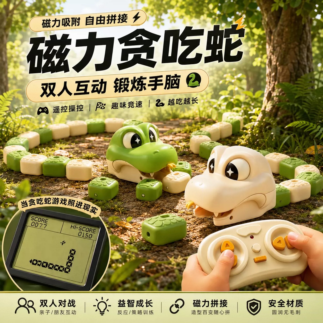 【磁力吞吃蛇】儿童益智玩具